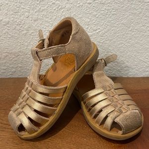 POM D'API Pitti Poppy Sandals Pink Gold Sz 22EU